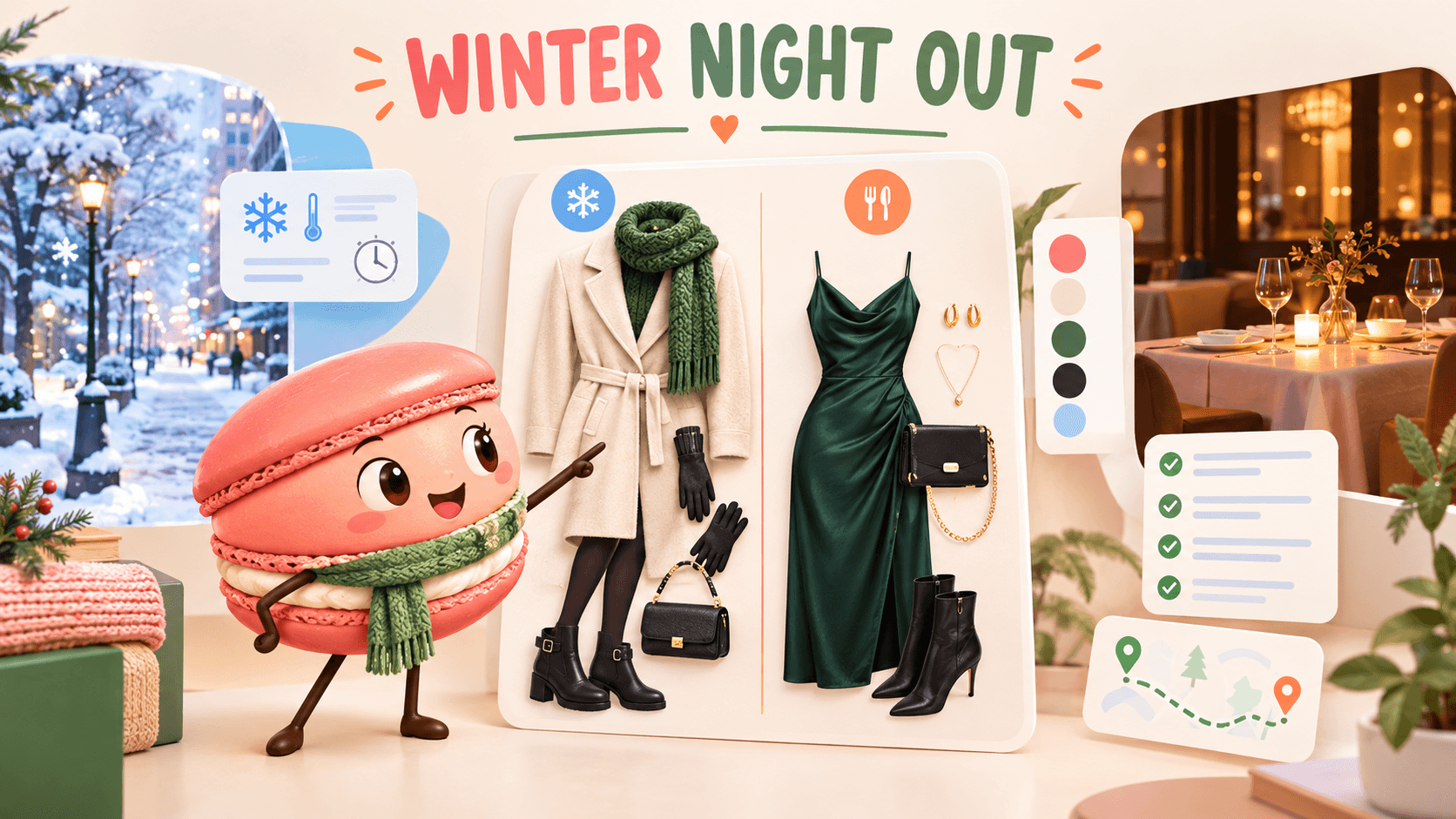 Map the cold parts of the evening