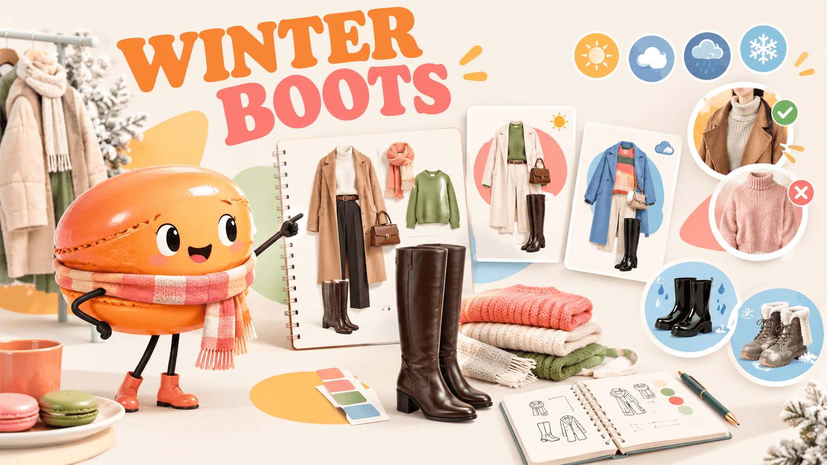 Carry the same boots into a colder outfit