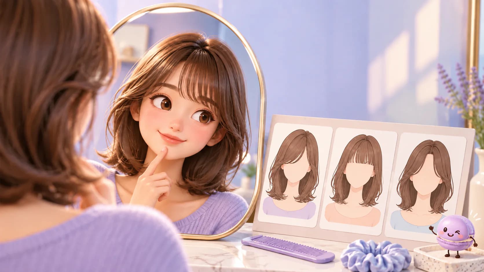 Choosing a Fringe With a Shoulder-Length Outline