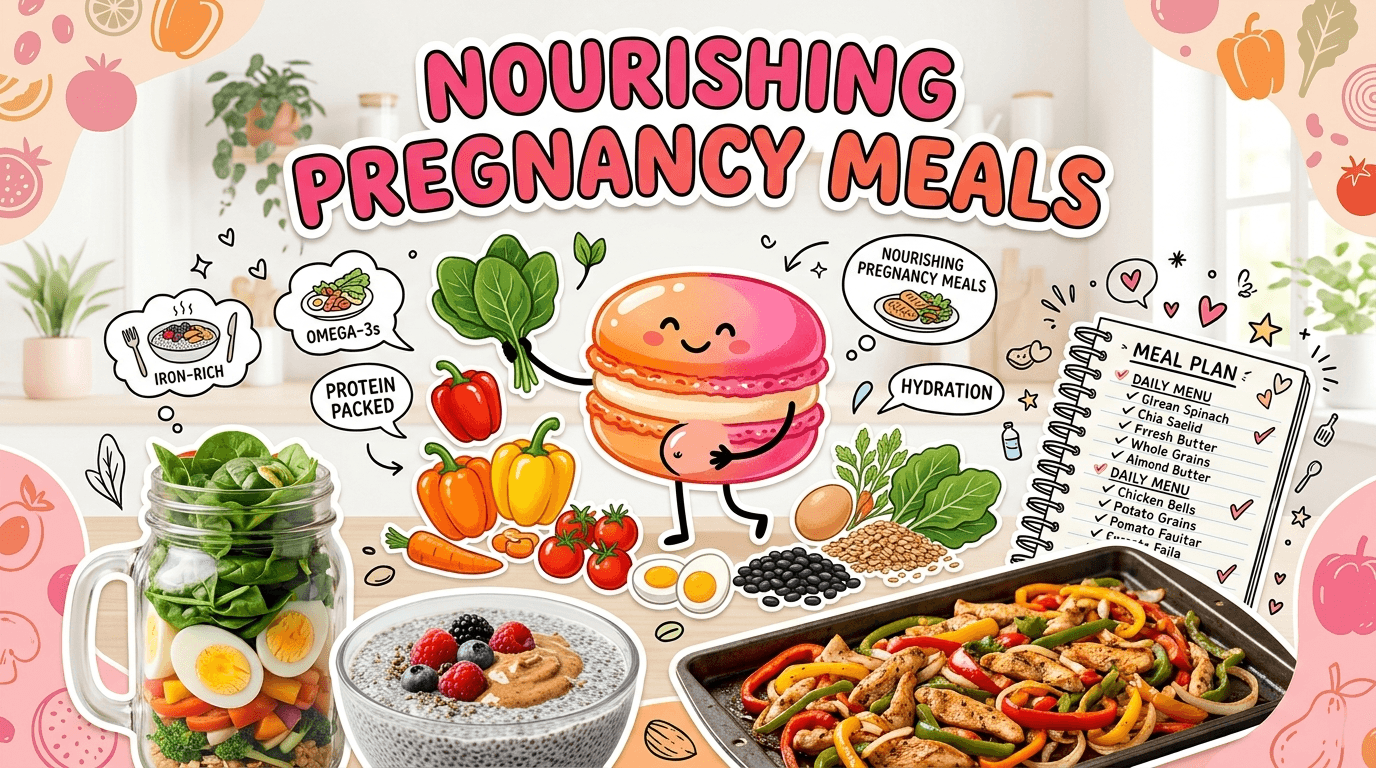 Breakfast, lunch, and dinner ideas for Pregnant Women