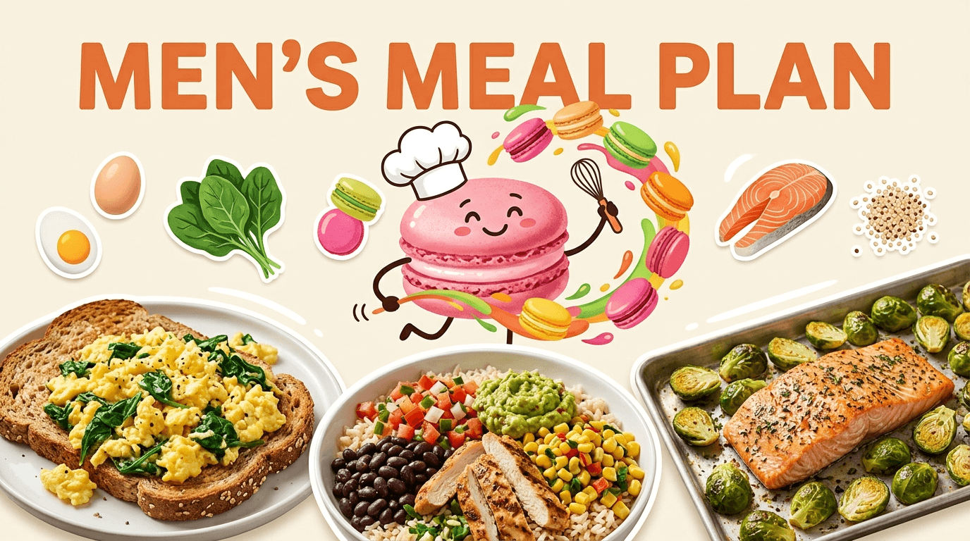 Breakfast, lunch, and dinner ideas for Men