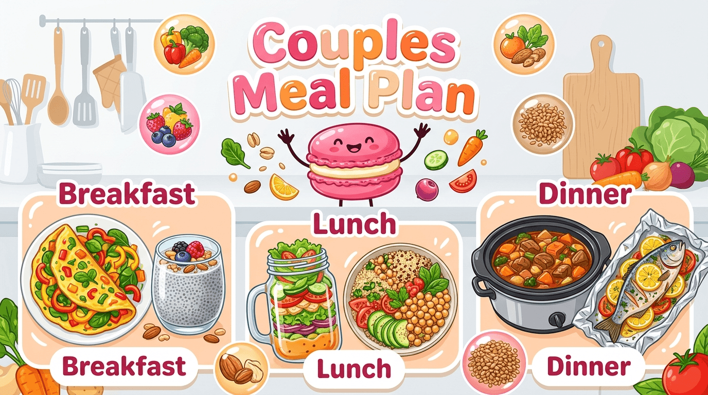 Breakfast, lunch, and dinner ideas for Couples