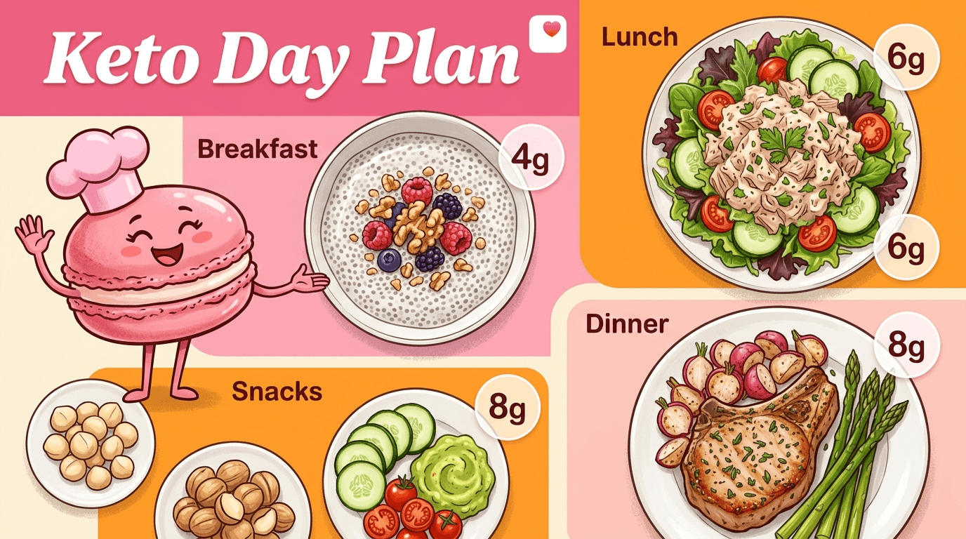 A 1-day meal plan for Keto