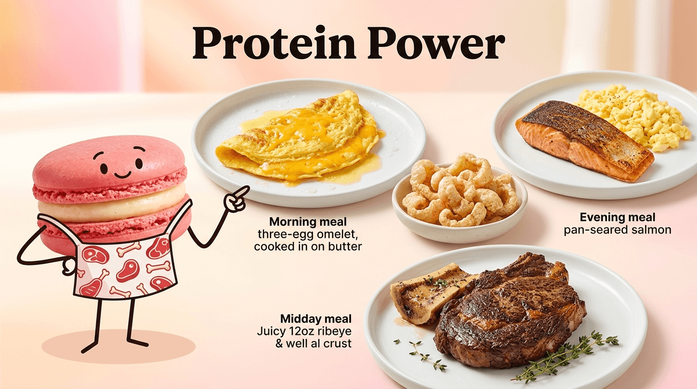 A 1-day meal plan for Carnivore Diet