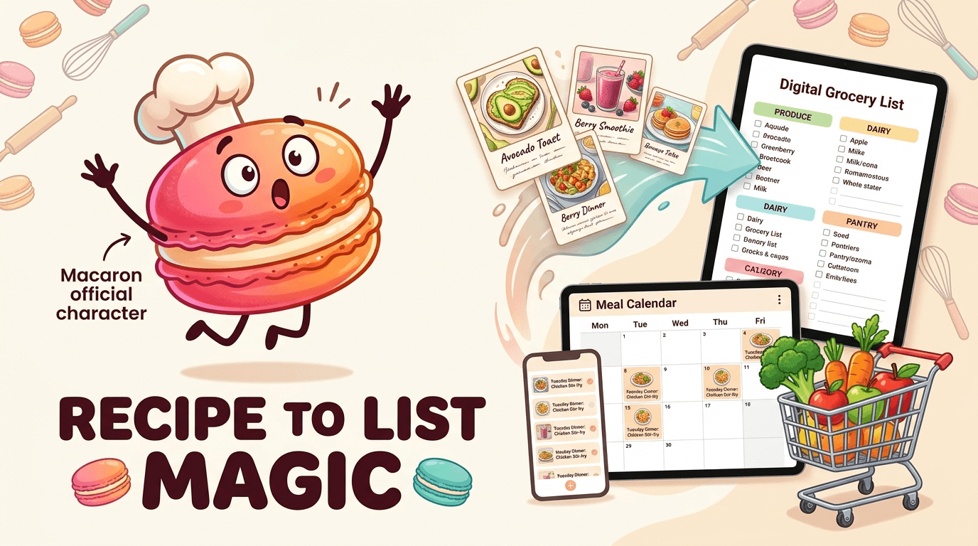 Plan to Eat's Recipe and Shopping Features