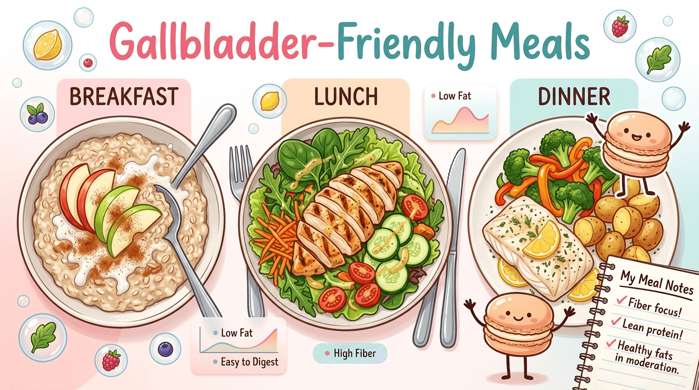 A simple 1-day meal idea for Gallbladder health