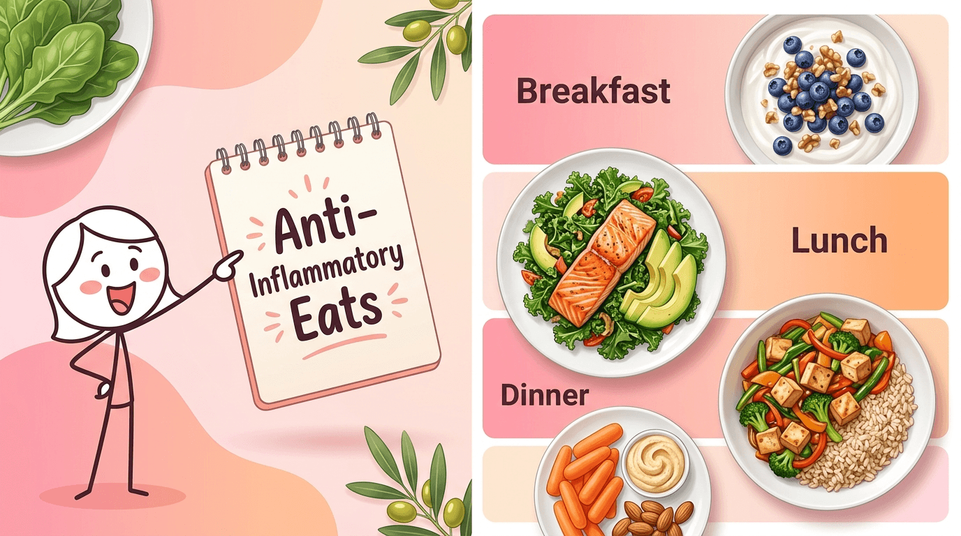 A 1-day meal plan for Anti Inflammatory