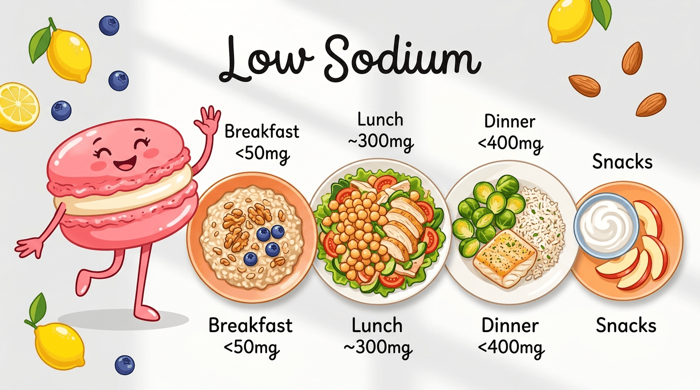 A 1-day meal plan for Low Sodium