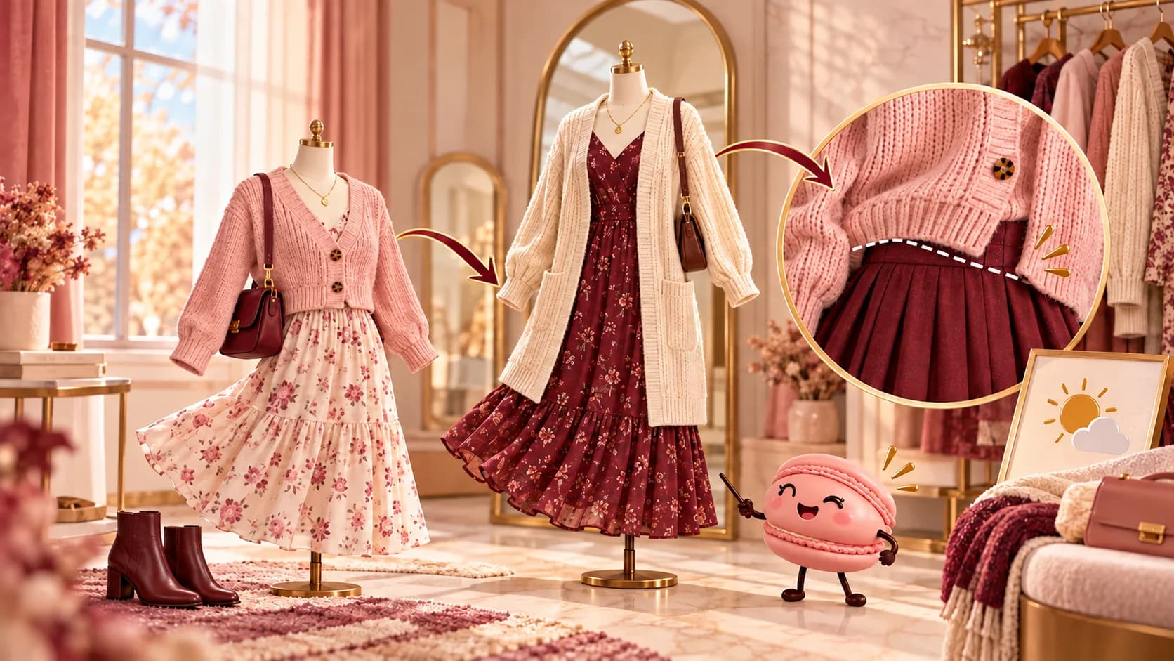 Pairing Cardigans With Dresses and Skirts