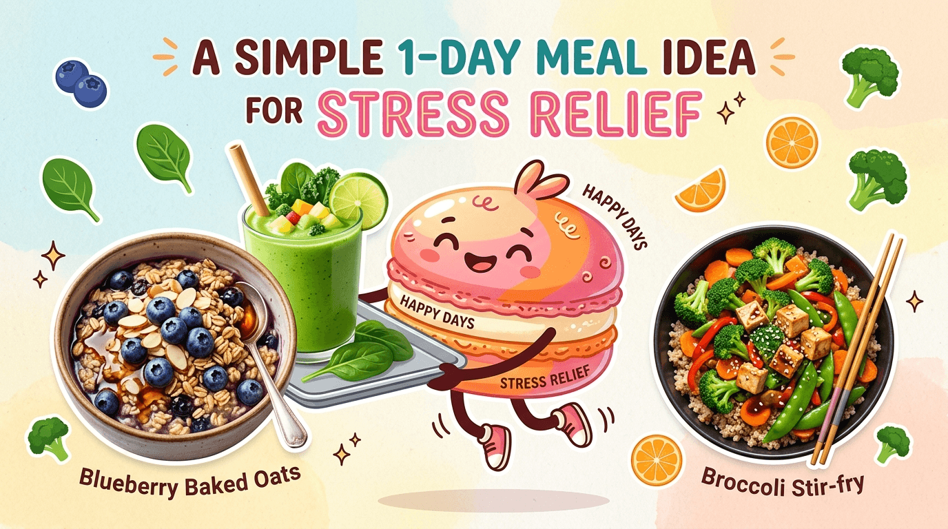 A simple 1-day meal idea for stress relief