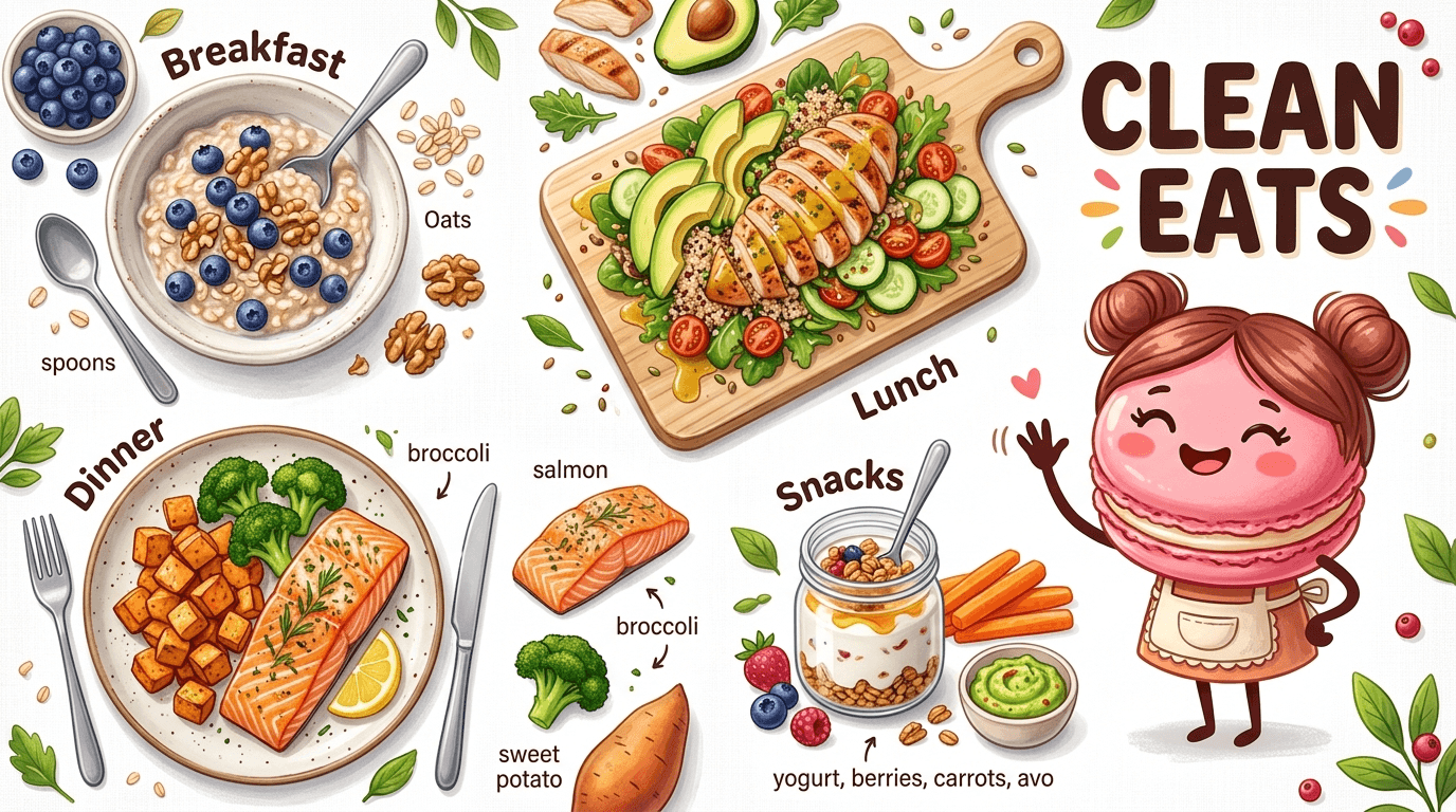 A 1-day meal plan for Clean Eating