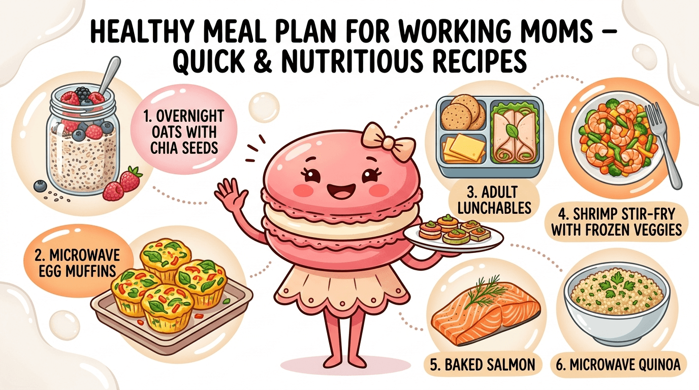 Breakfast, lunch, and dinner ideas for Working Moms