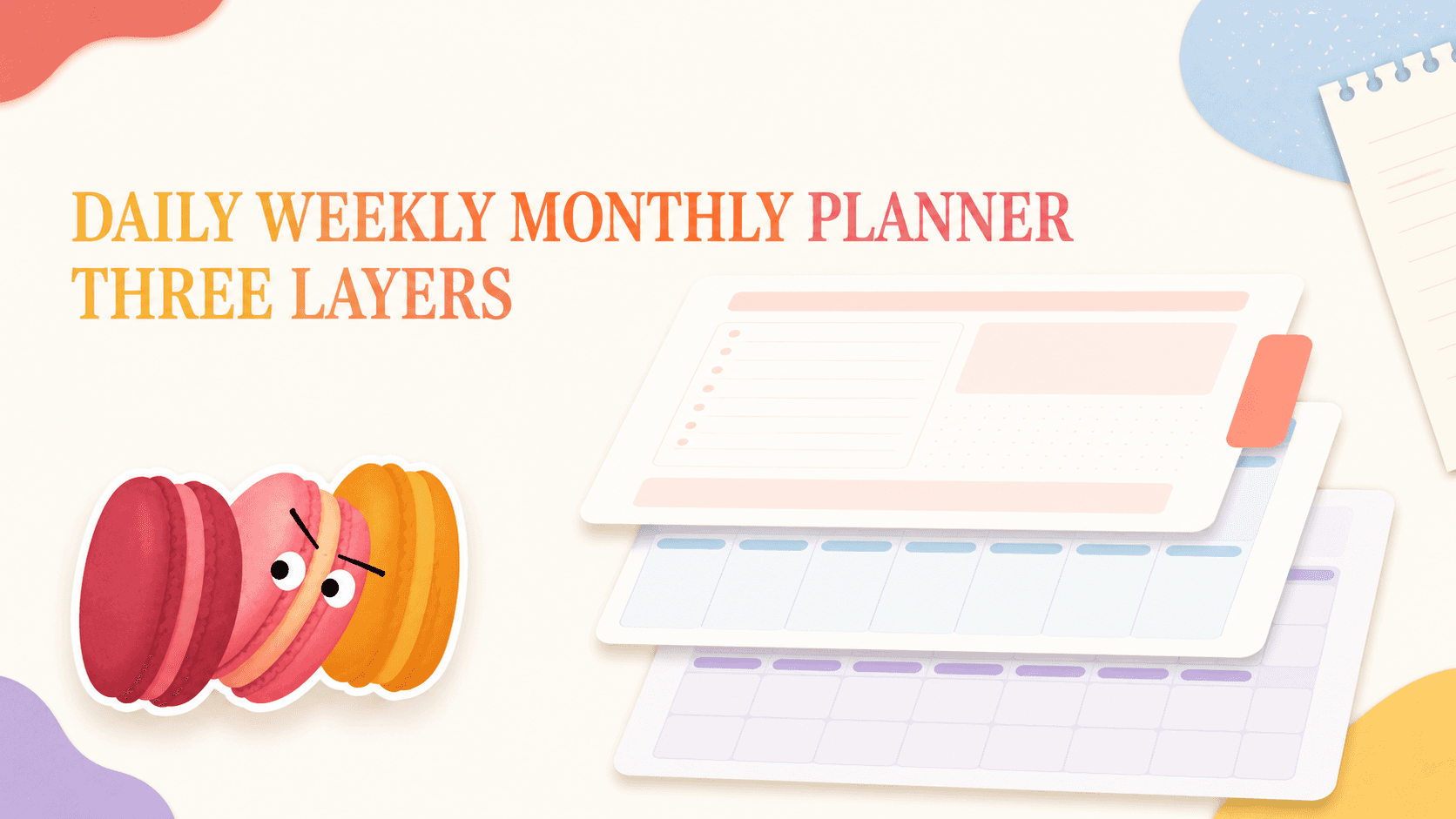 Daily, Weekly, Monthly Planner: One Template, Three Layers