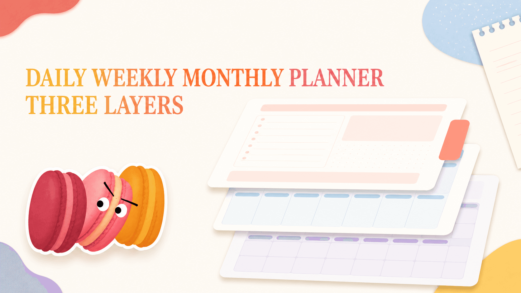 Daily, Weekly, Monthly Planner: One Template, Three Layers