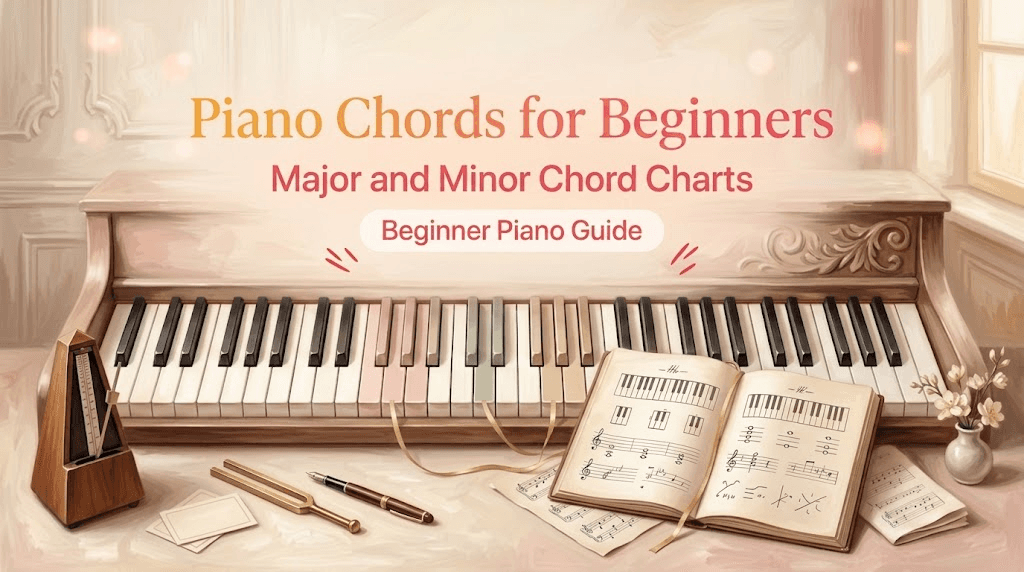 Piano Chords for Beginners: Major and Minor Chord Charts