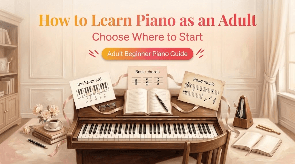 How to Learn Piano as an Adult: Choose Where to Start