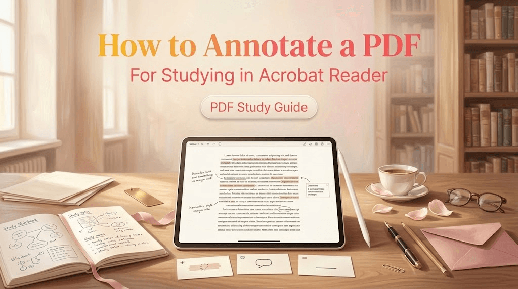 How to Annotate a PDF for Studying in Acrobat Reader