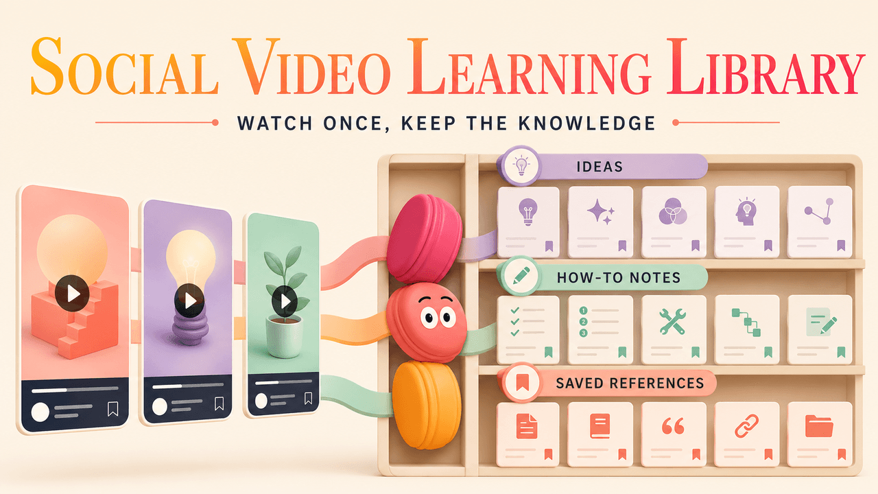 Build a Learning Library From Social Videos