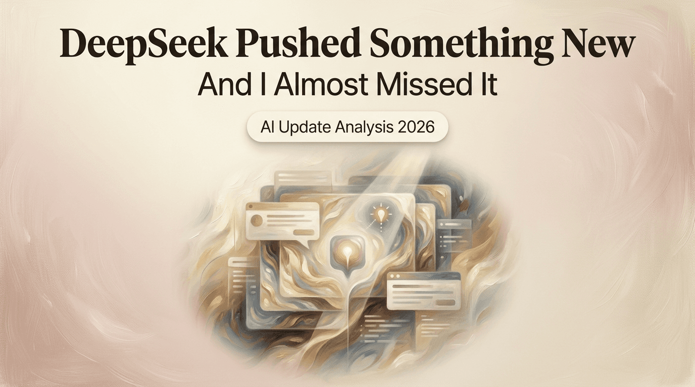 DeepSeek quietly pushed something new, and I almost missed it