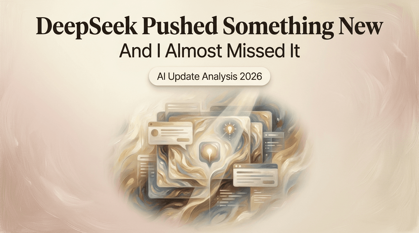 DeepSeek quietly pushed something new, and I almost missed it