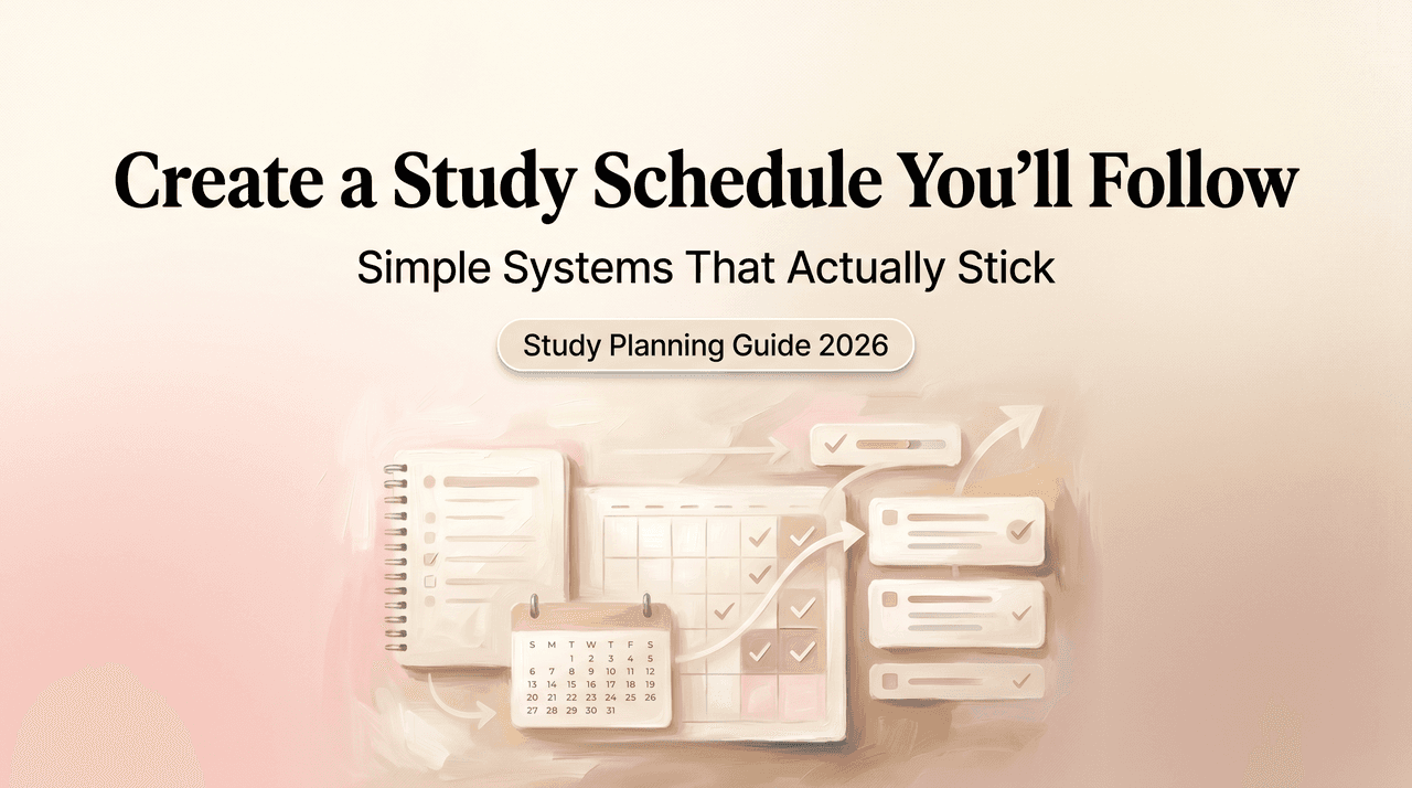 How to Create a Study Schedule You'll Follow