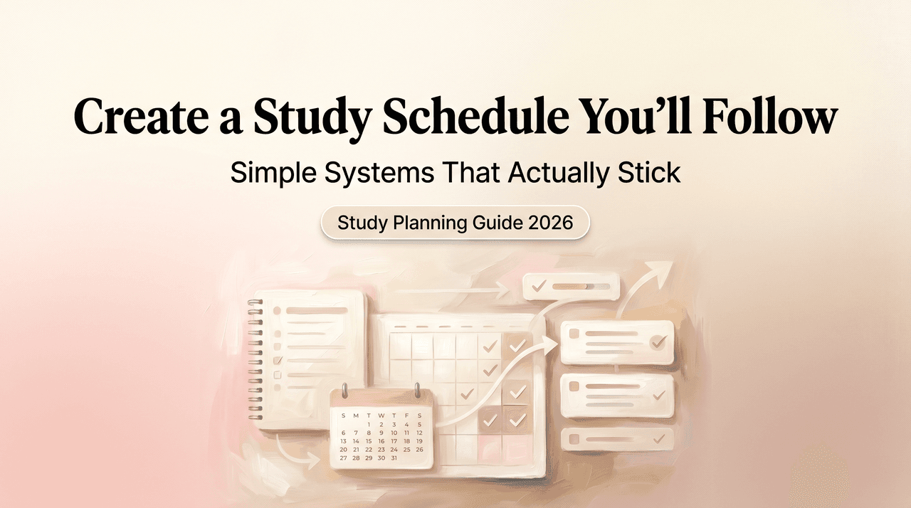 How to Create a Study Schedule You'll Follow