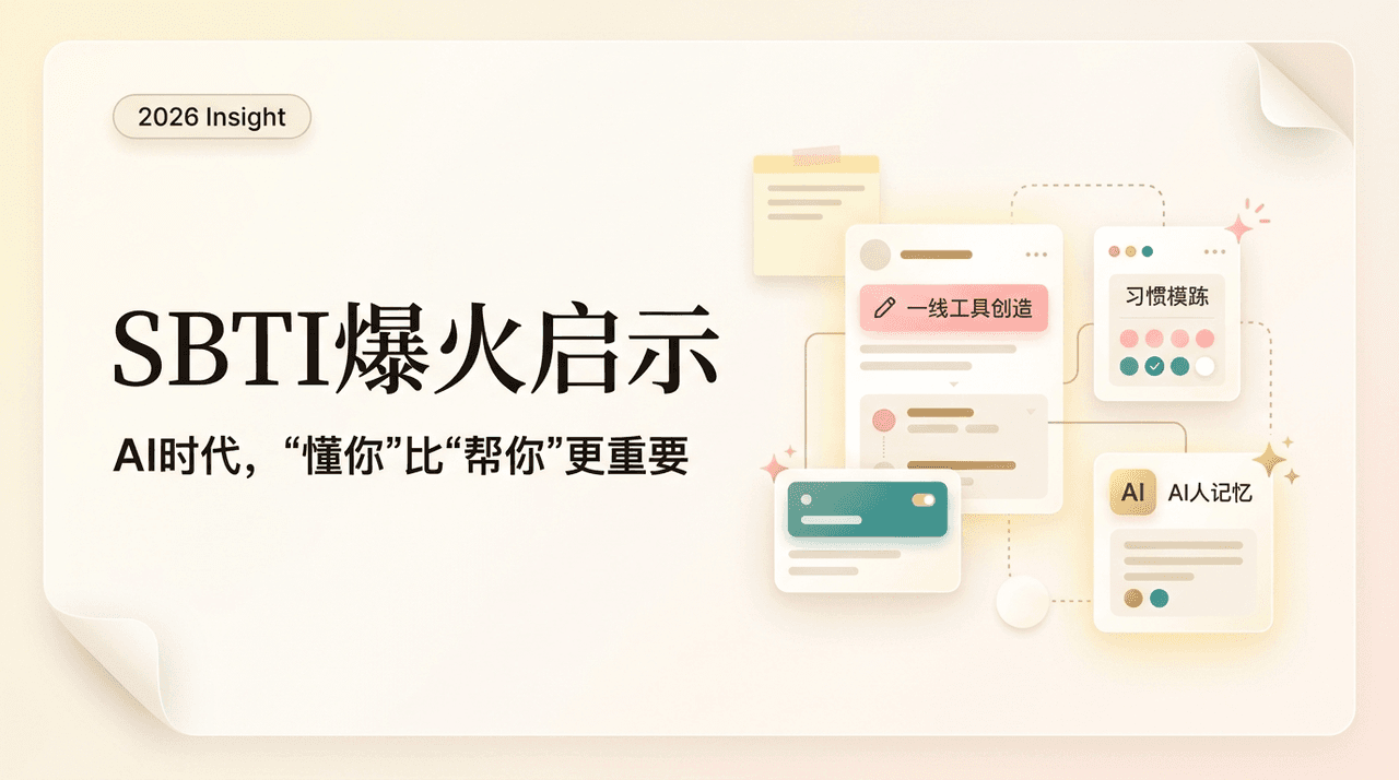 SBTI爆火启示:AI时代,"懂你"比"帮你"更重要