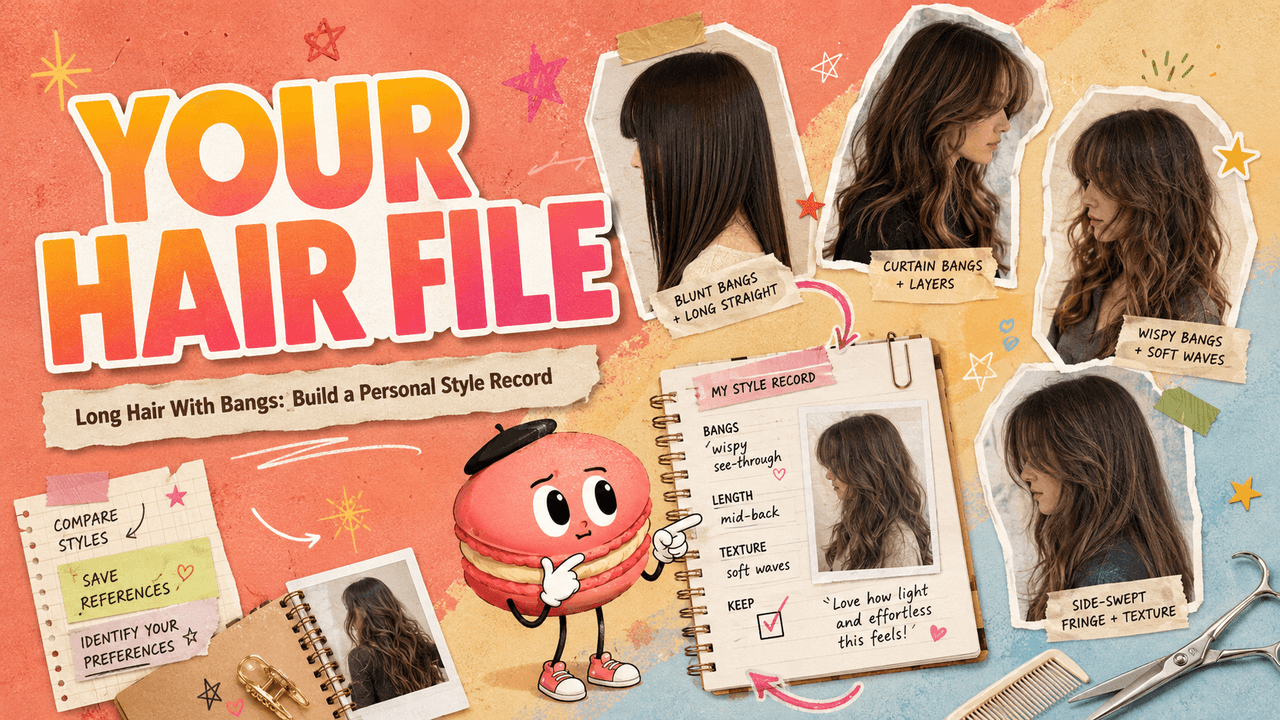 Long Hair With Bangs: Build a Personal Style Record