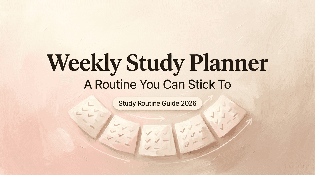 Weekly Study Planner: A Routine You Can Stick To