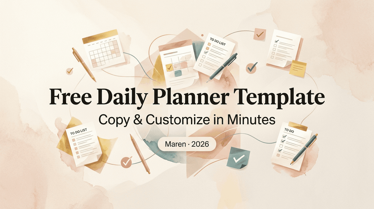 Free Daily Planner Template: Copy & Customize in Minutes