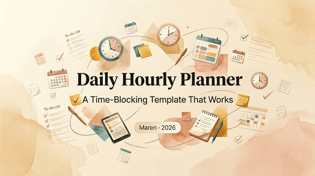 Daily Hourly Planner: A Time-Blocking Template That Works