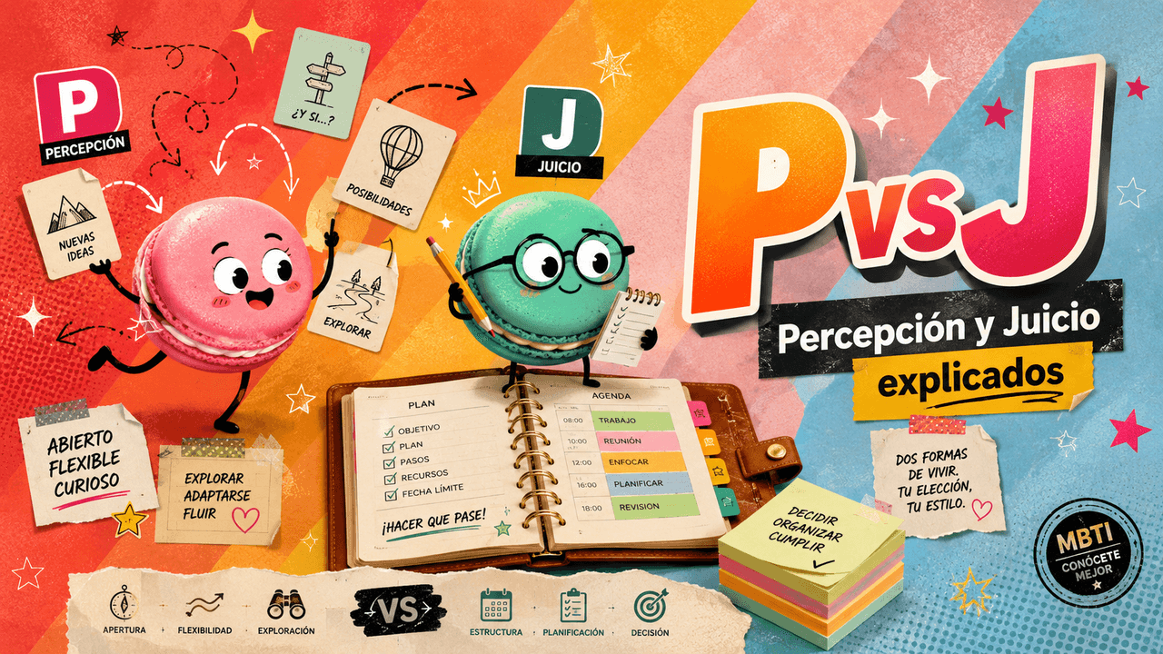 MBTI P vs J: Percepción y Juicio explicados