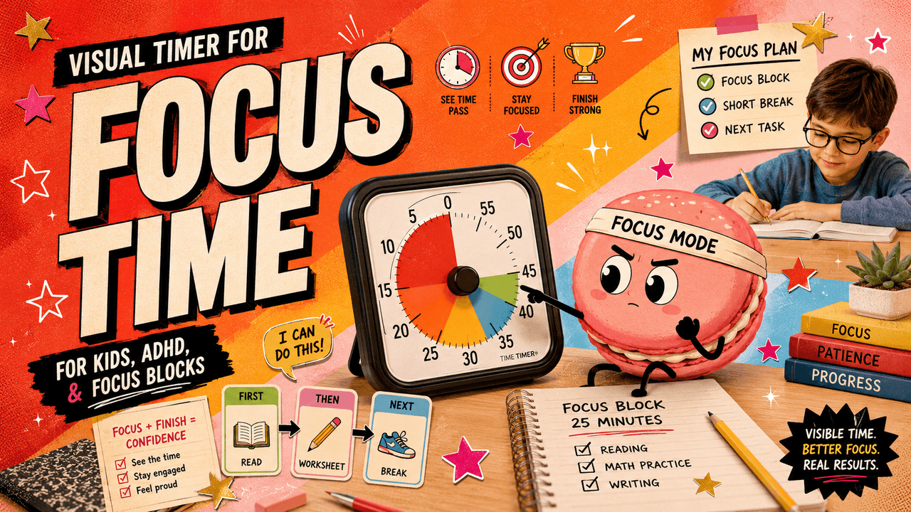 Visual Timer for Kids, ADHD, and Focus Blocks