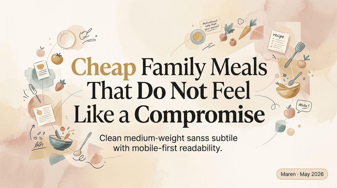Cheap Family Meals That Do Not Feel Like a Compromise