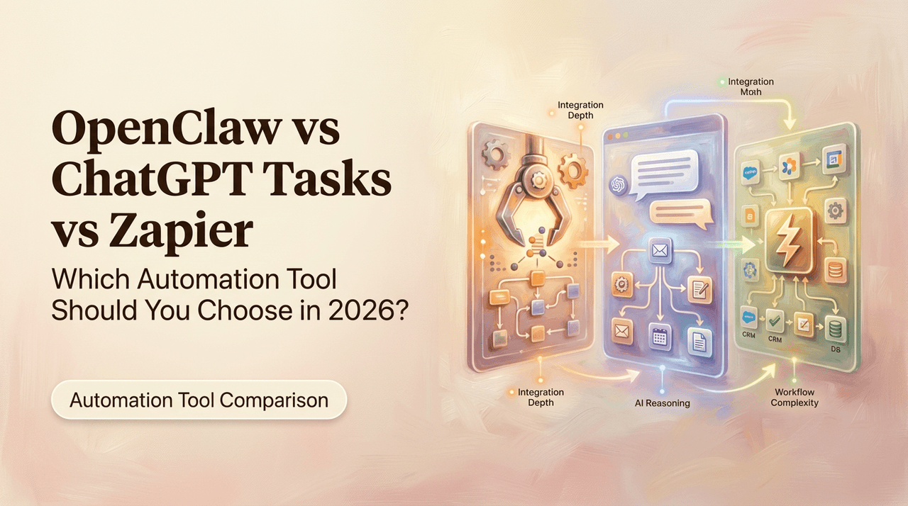 OpenClaw vs ChatGPT Tasks vs Zapier: Which Automation Tool Should You Choose in 2026?
