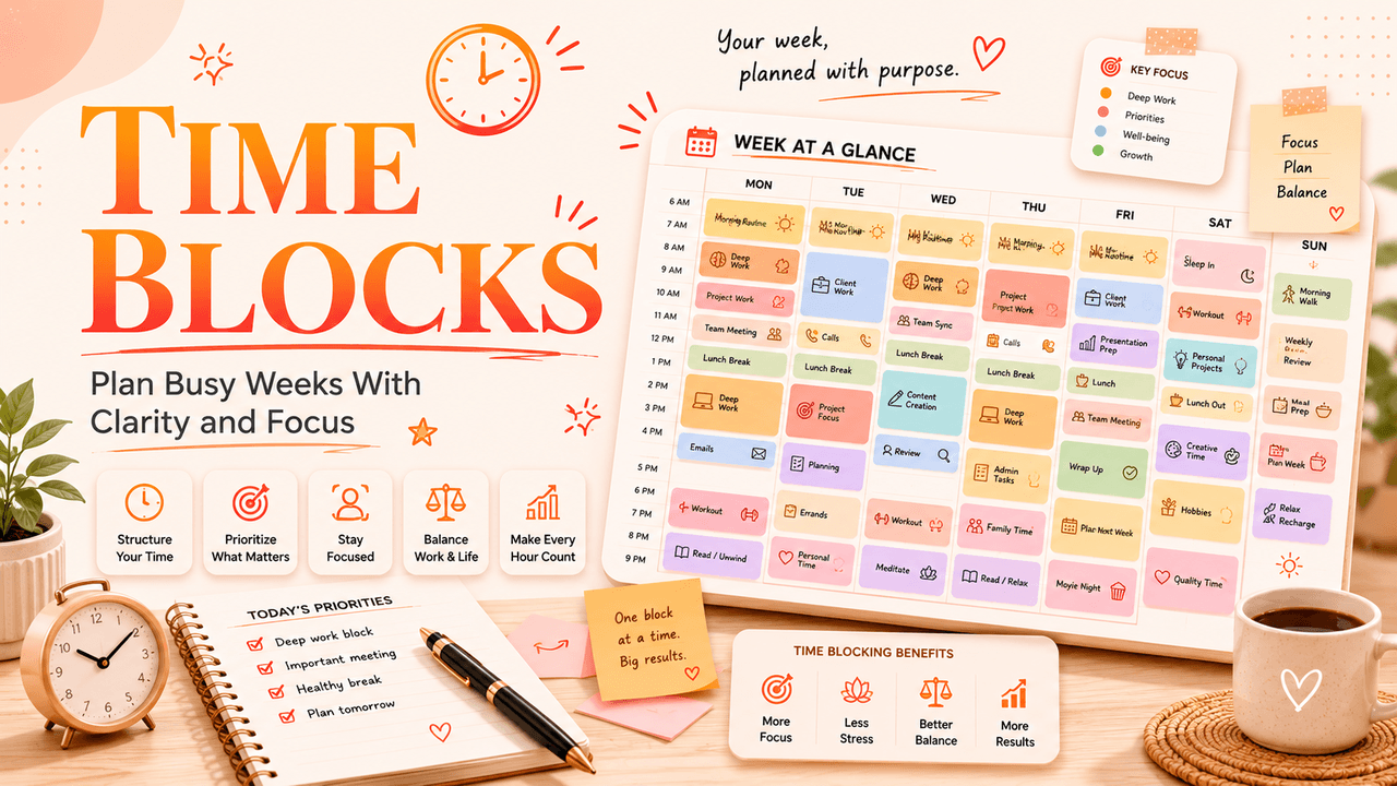 Time Blocking Template for Busy Weeks